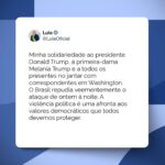 Presidente do Brasil, Luiz Inácio Lula da Silva, presta solidariedade à Trump