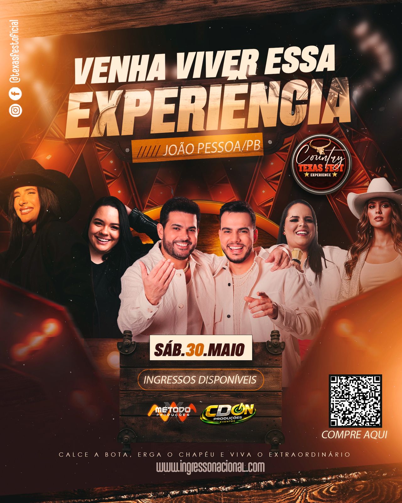 Pôster oficial do Texas Fest João Pessoa no Celebration Altiplano