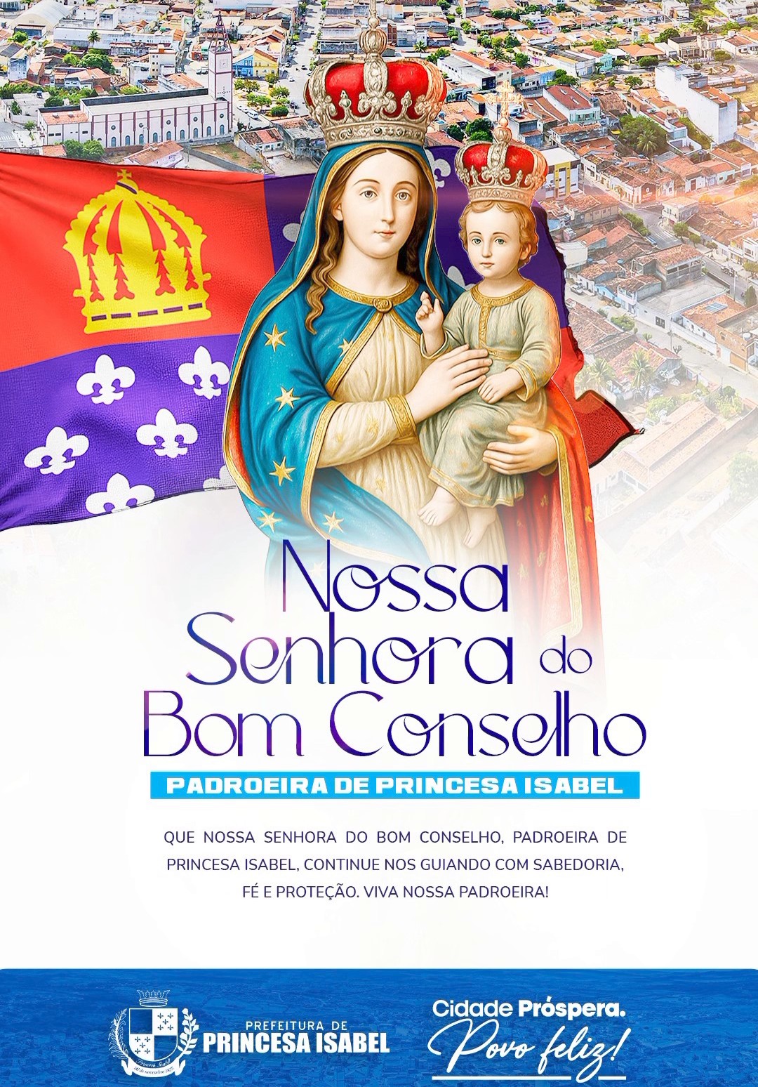 Prefeitura de Princesa Isabel celebra o dia de Nossa Senhora do Bom Conselho.